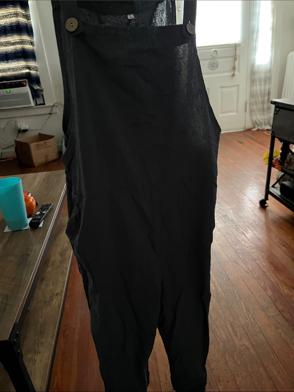 Green Women's Linen Blend Overalls Jumpsuit